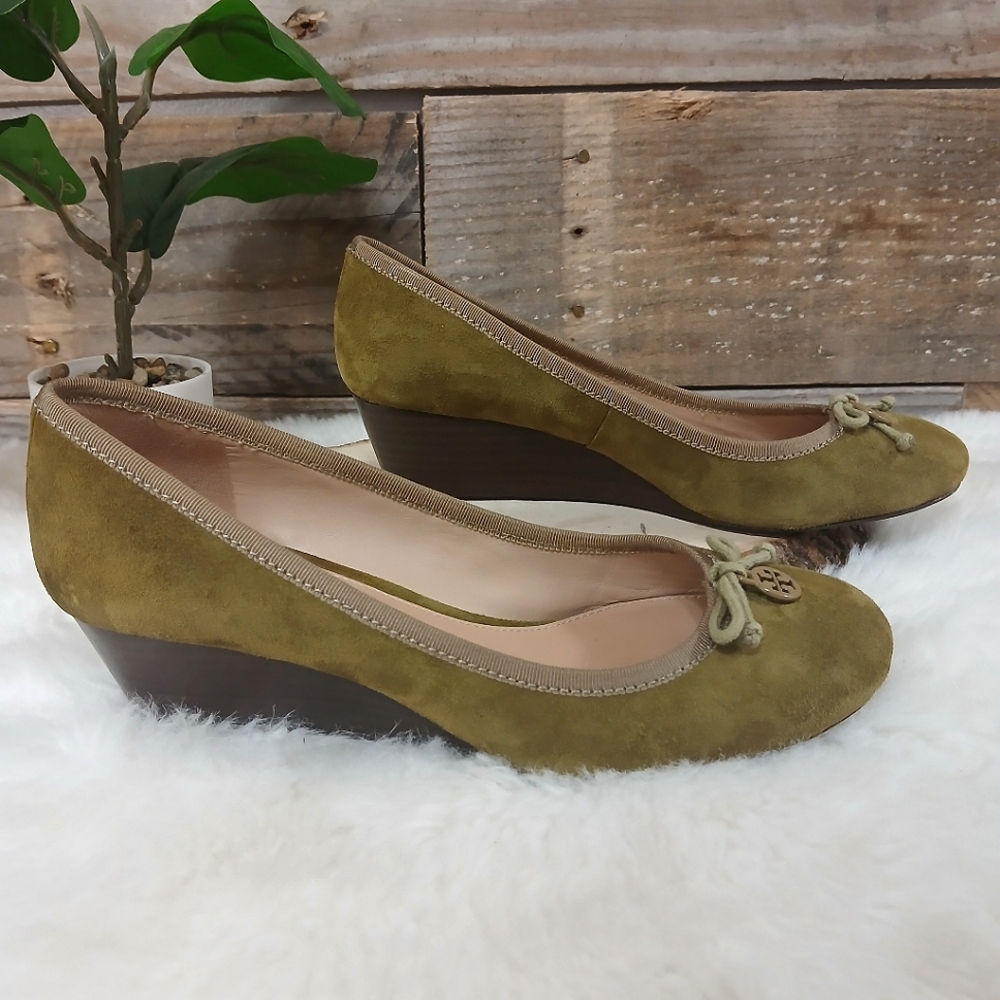 Tory Burch Velvet Charm Wedges